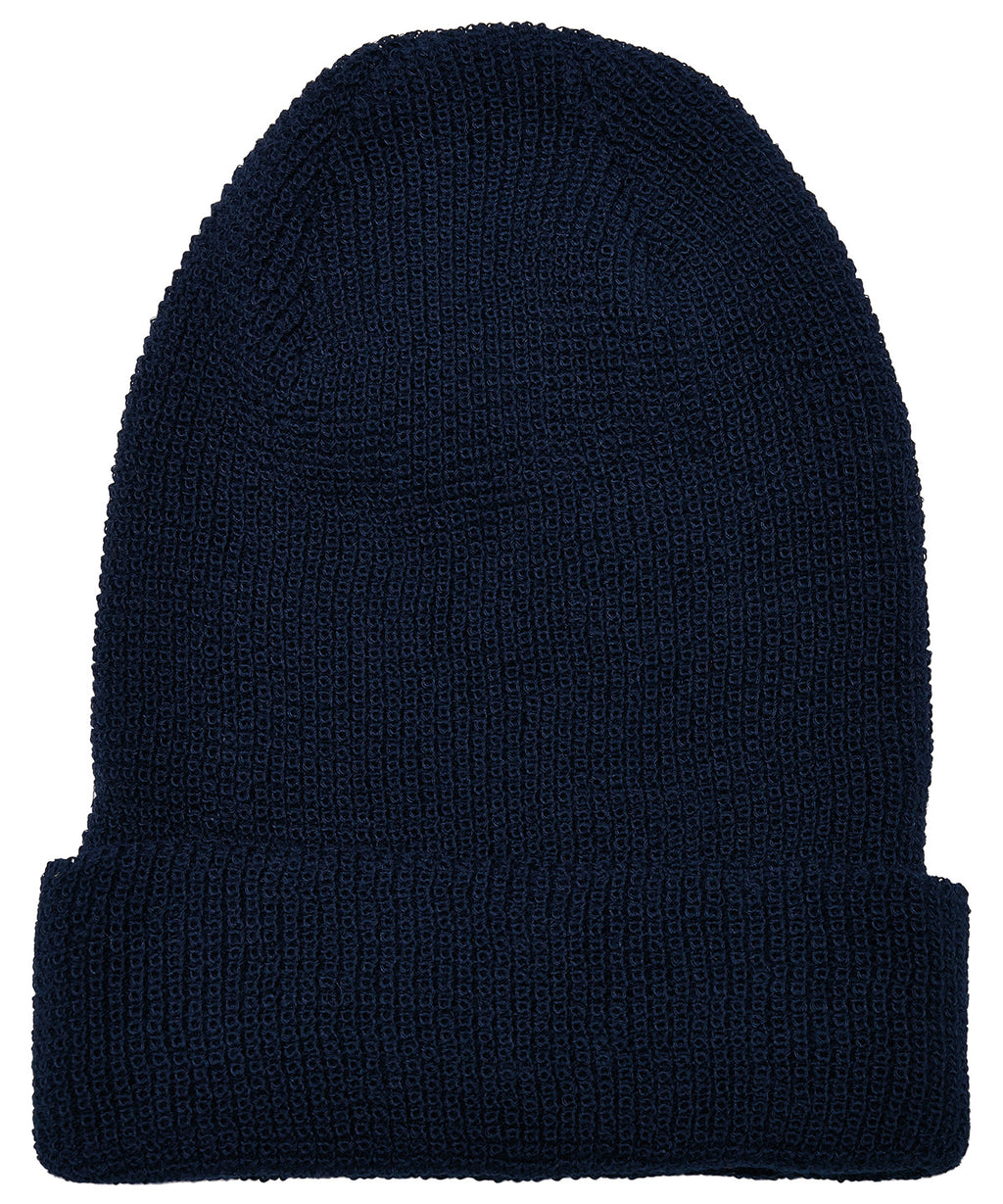 Recycled yarn waffle knit beanie