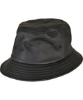 Imitation leather bucket hat