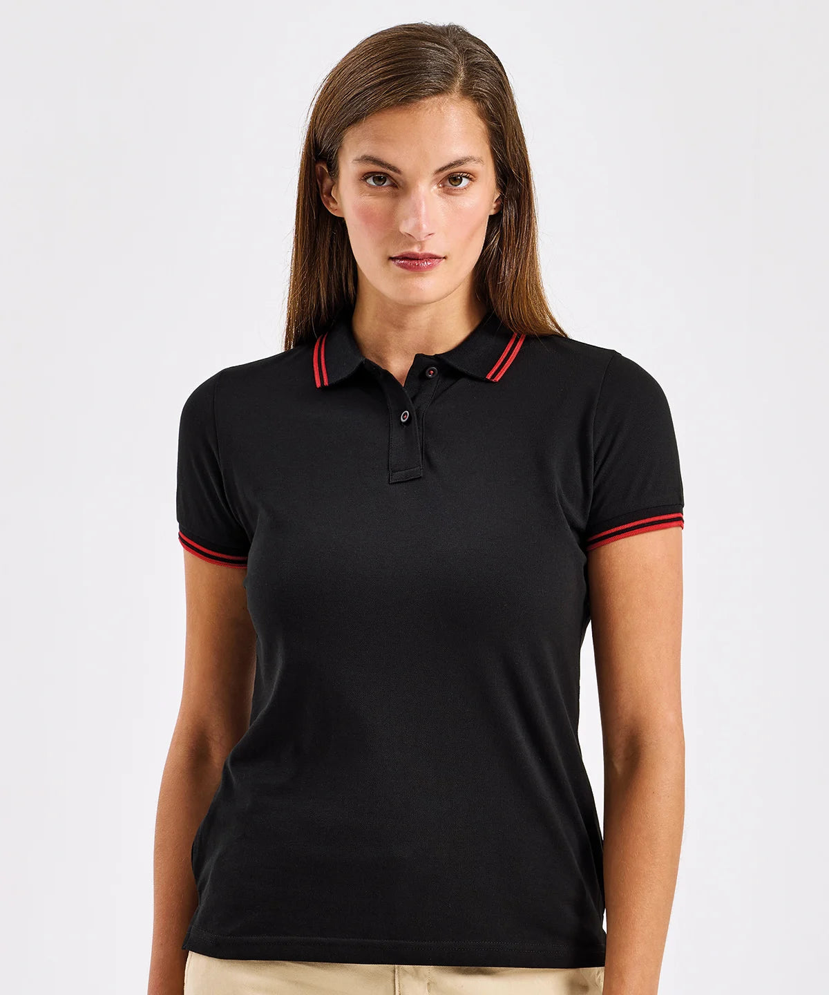 Women's classic fit tipped polo