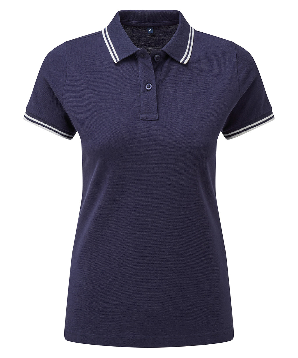 Women's classic fit tipped polo