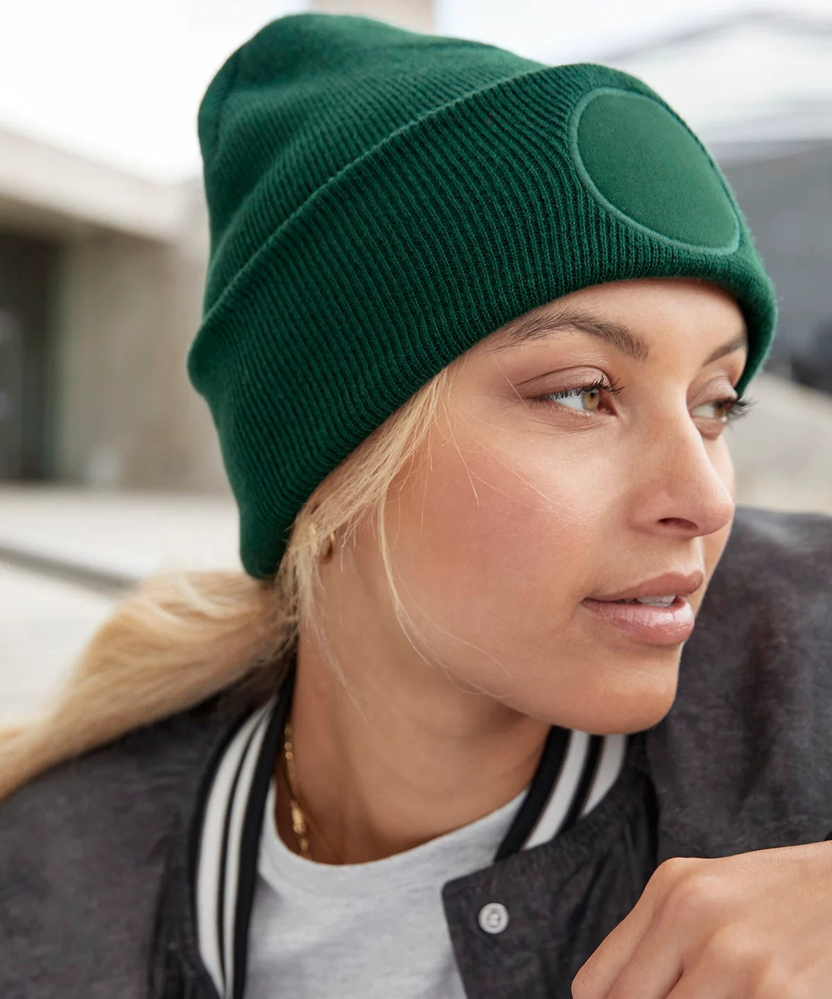 Circular Patch Beanie