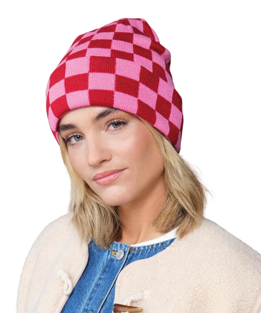 Checkerboard beanie