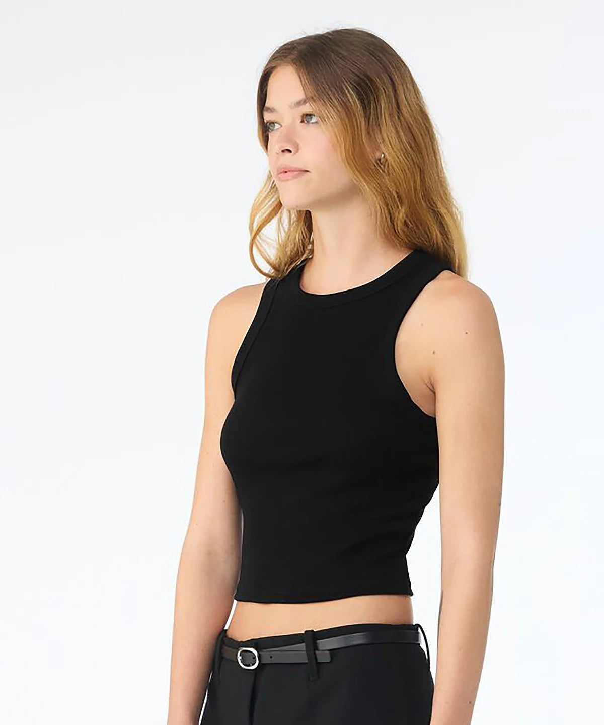 Women’s micro rib racer tank