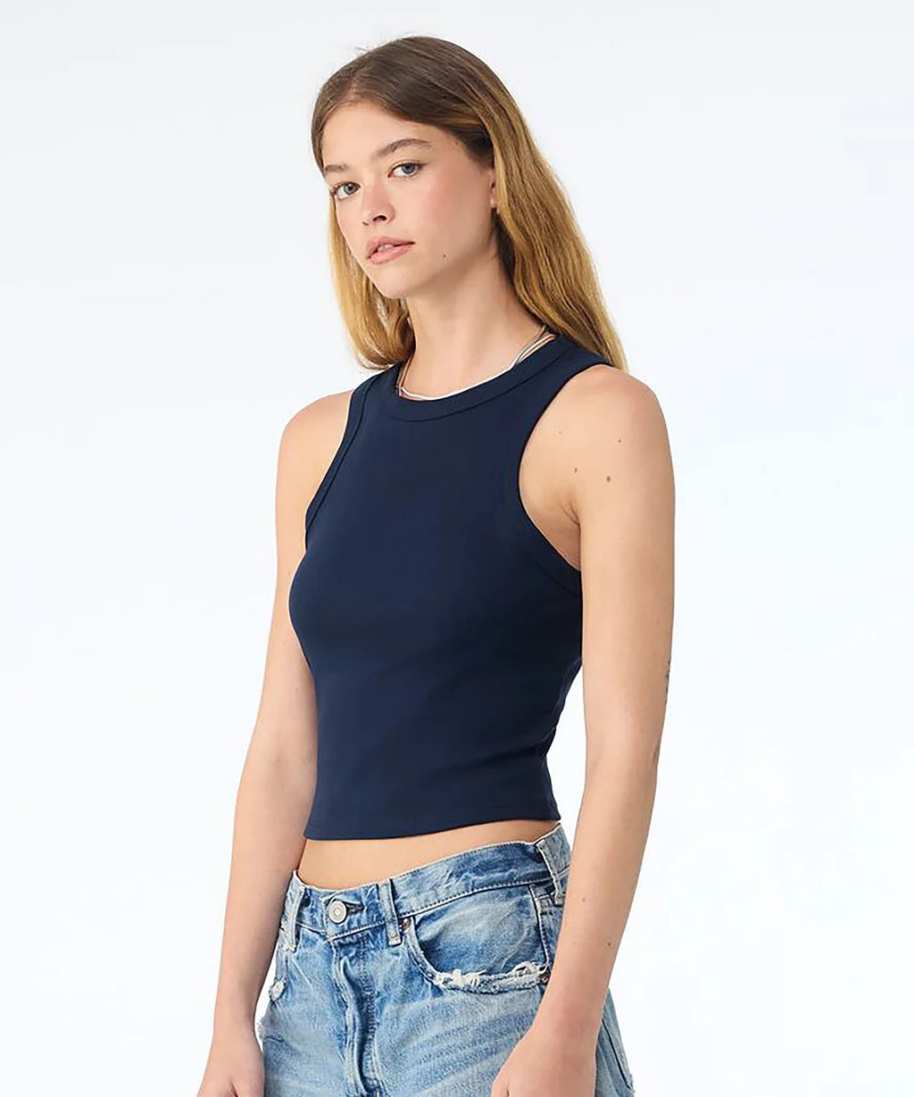Women’s micro rib racer tank