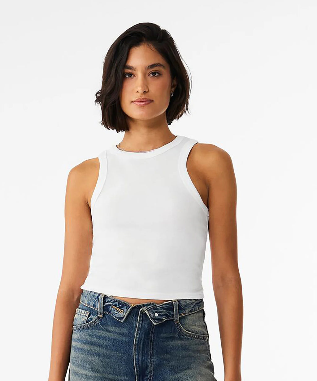 Women’s micro rib racer tank