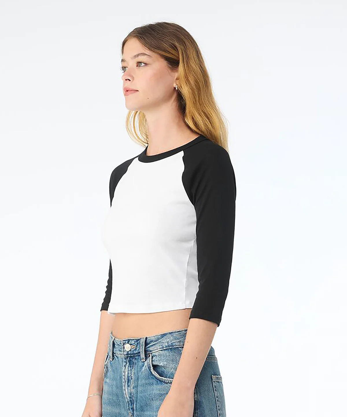 Women’s micro rib 3/4 raglan baby t-shirt