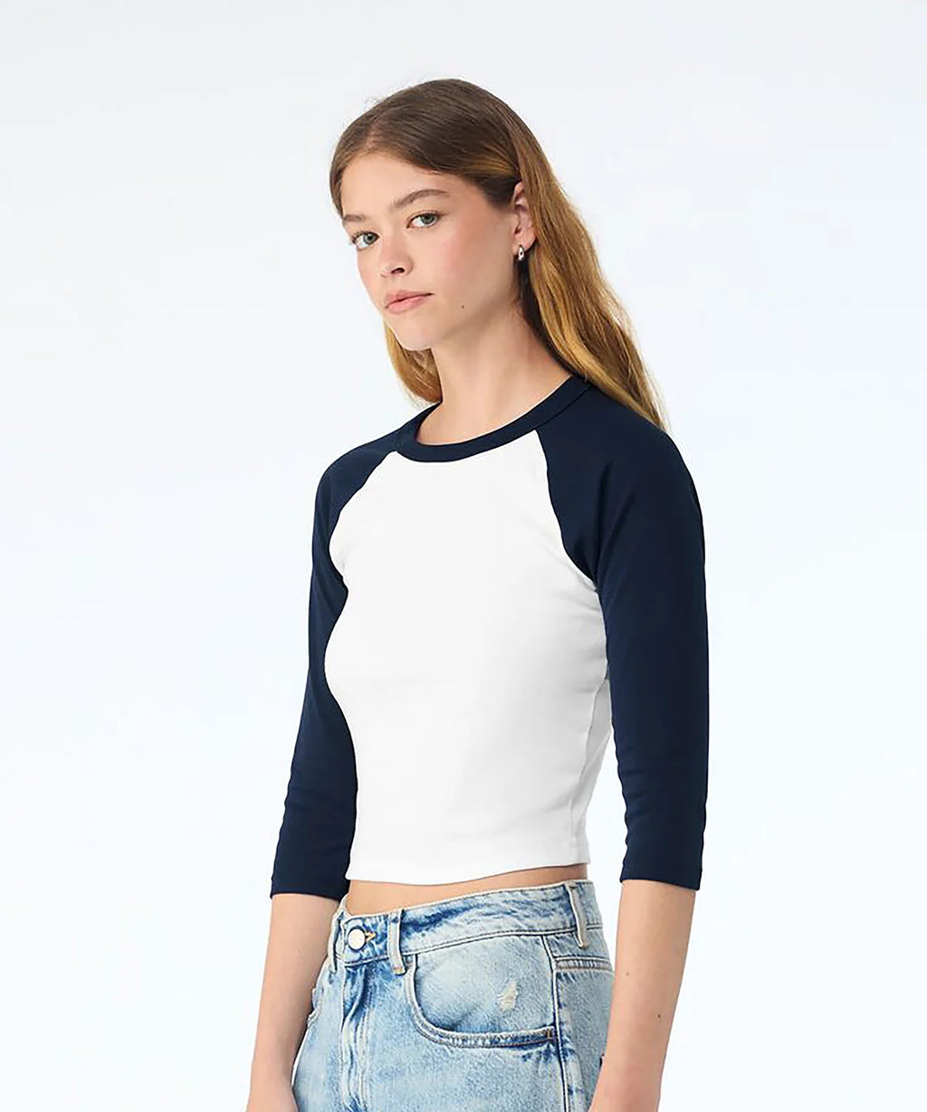 Women’s micro rib 3/4 raglan baby t-shirt