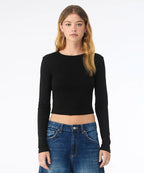 Women’s micro rib long sleeve baby t-shirt
