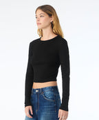 Women’s micro rib long sleeve baby t-shirt