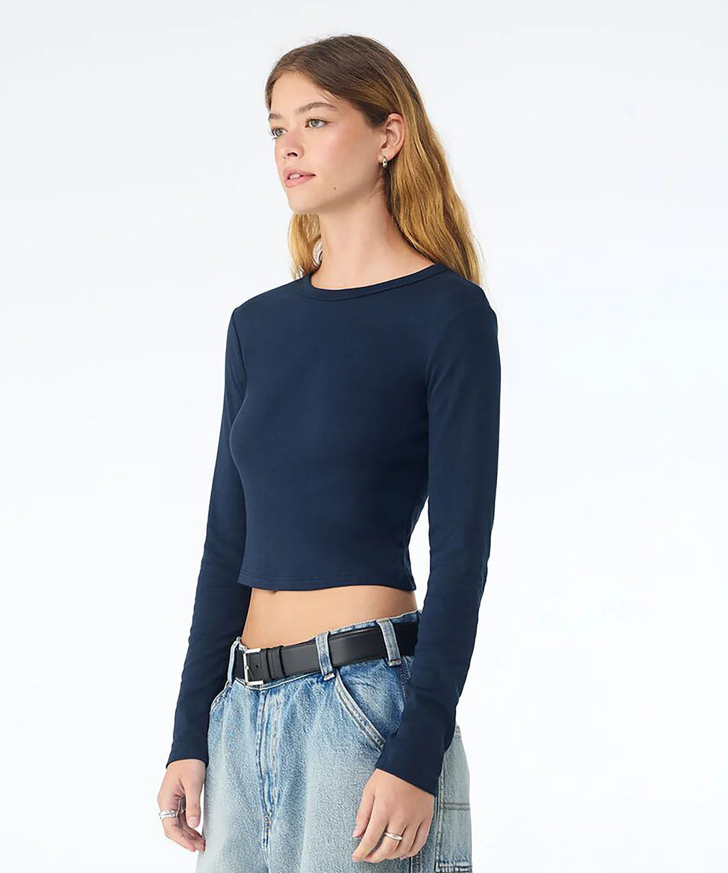 Women’s micro rib long sleeve baby t-shirt