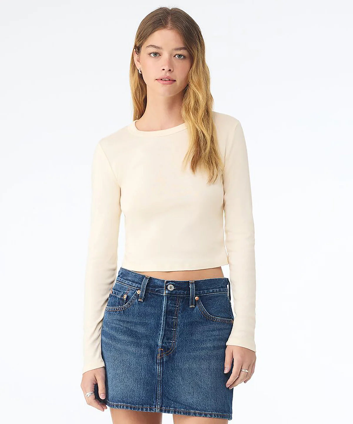 Women’s micro rib long sleeve baby t-shirt