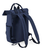 Recycled twin handle roll-top laptop backpack