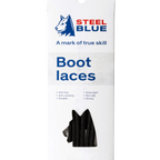 Steel Blue Nylon Laces - Black