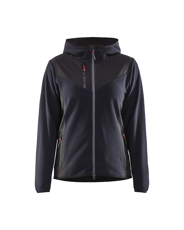 5941 Women's Knitted Jacket with Softshell and Hood