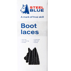 Steel Blue Nylon Laces - Black/White