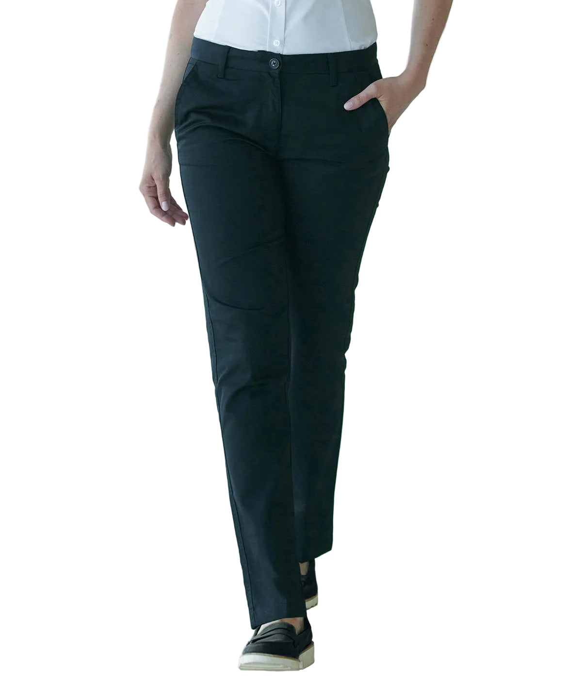Women's 65/35 Flat Fronted Chino Trousers
