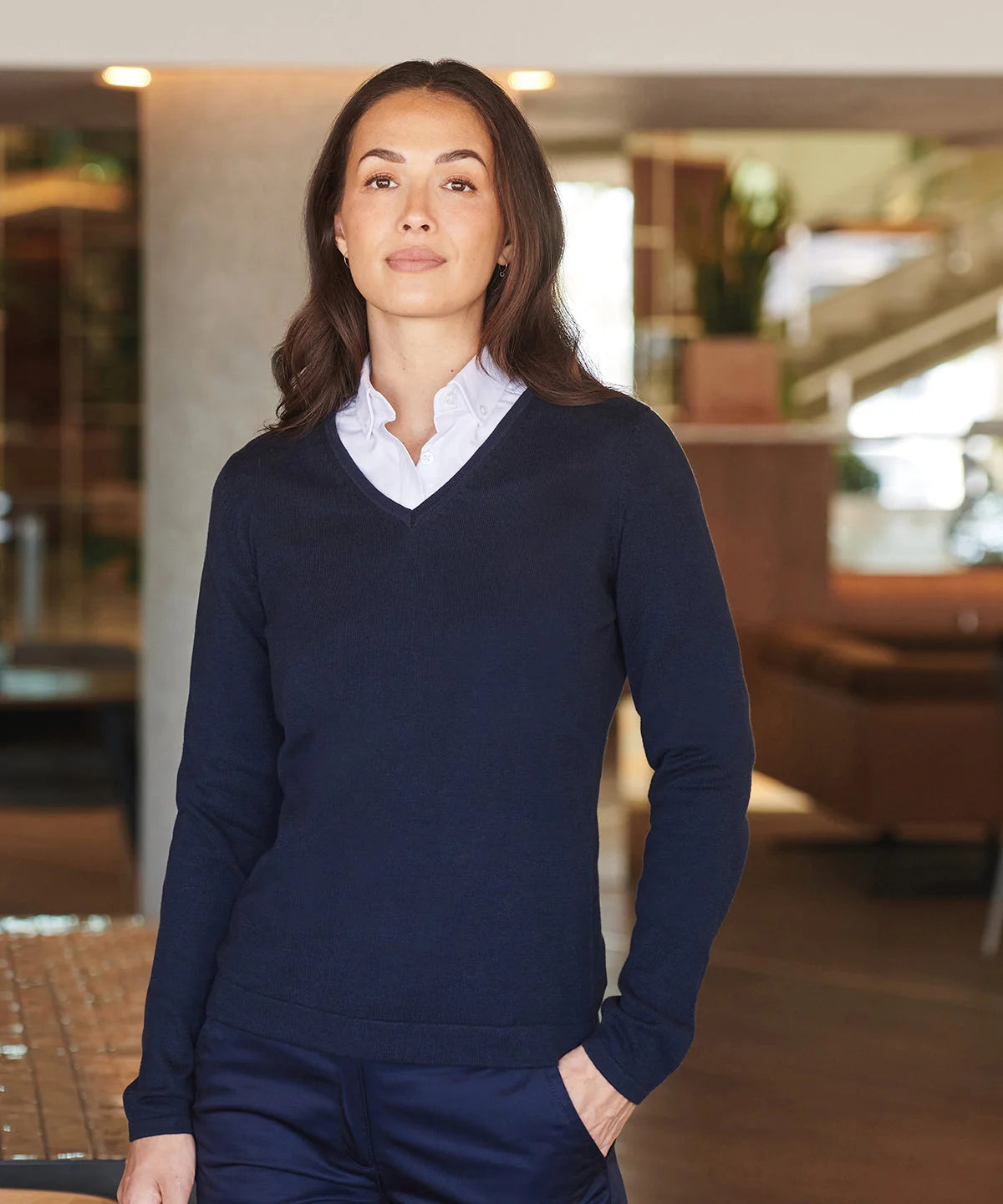 Women's 12 Gauge V-Neck Jumper