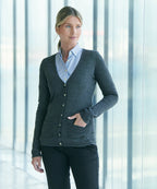 Women's v-button cardigan
