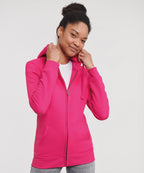 Women's authentic zipped hooded sweatshirt