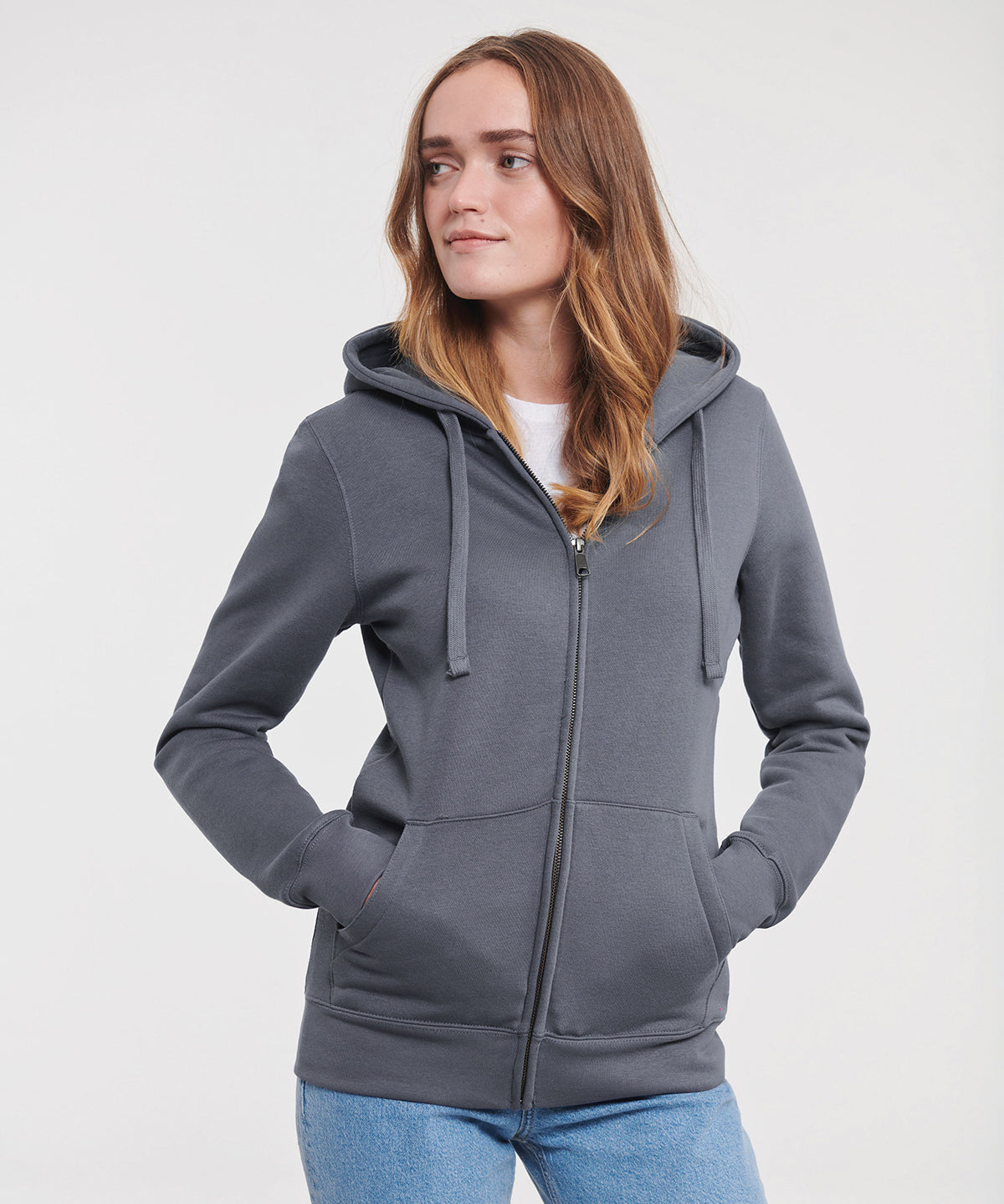 Women's authentic zipped hooded sweatshirt