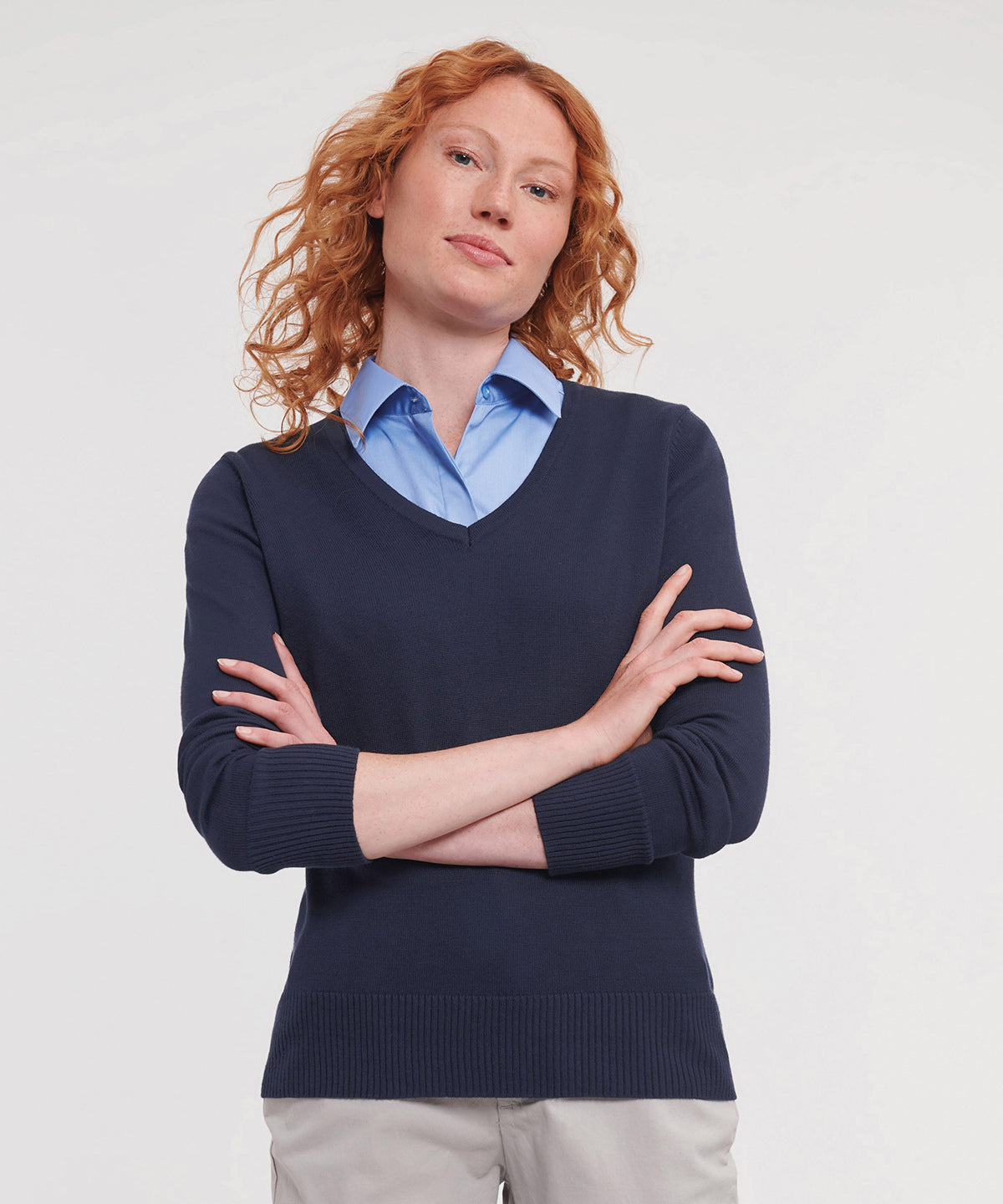 Women's V-Neck Knitted Sweater