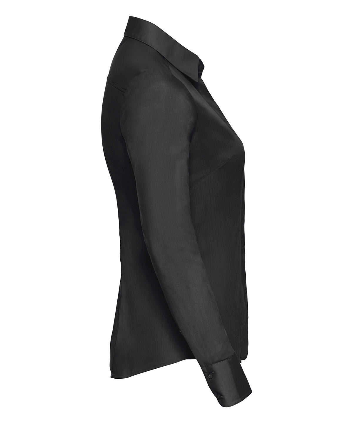 Women's Long Sleeve Polycotton Easycare Fitted Poplin Shirt