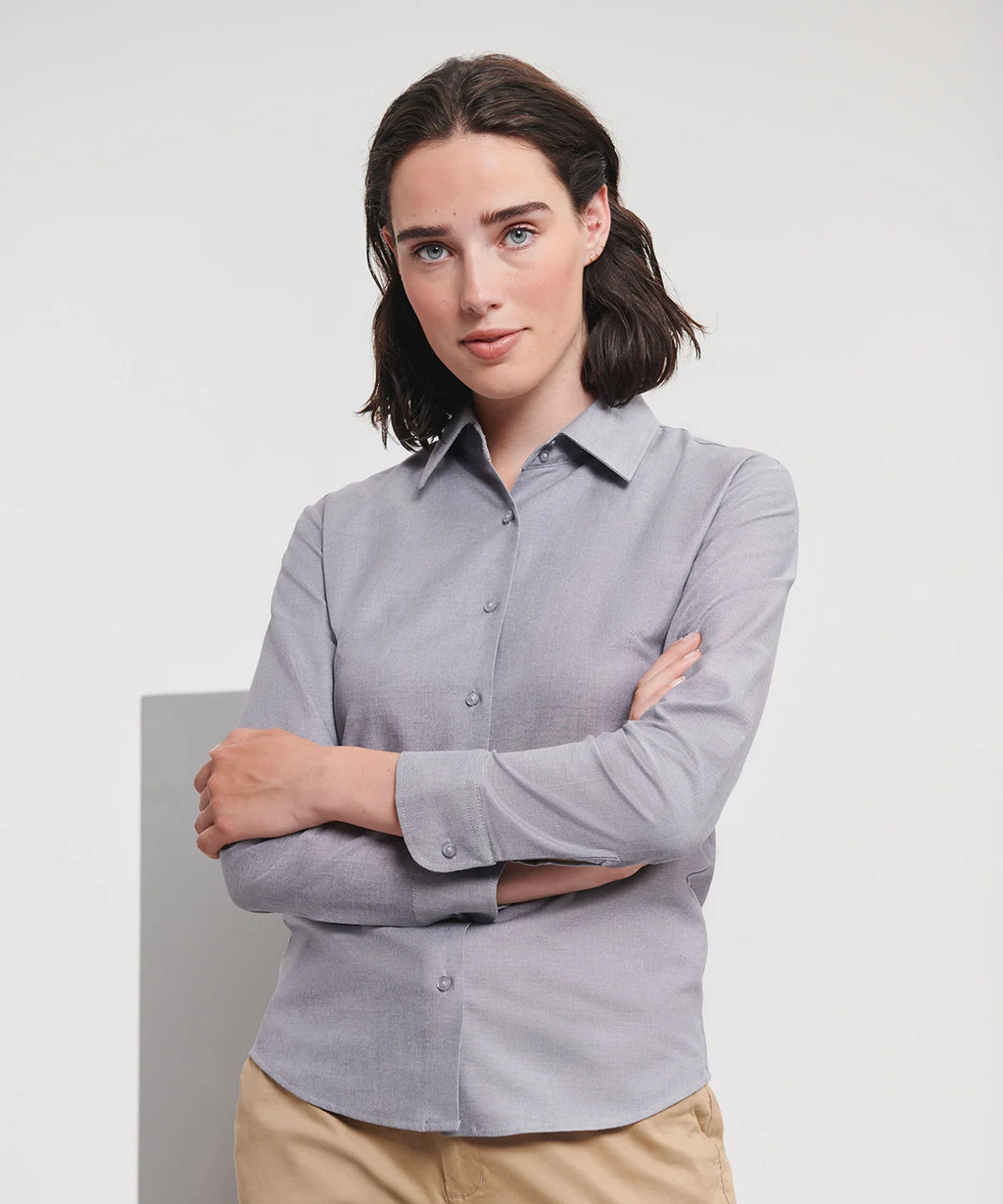 Women's long sleeve easycare Oxford shirt