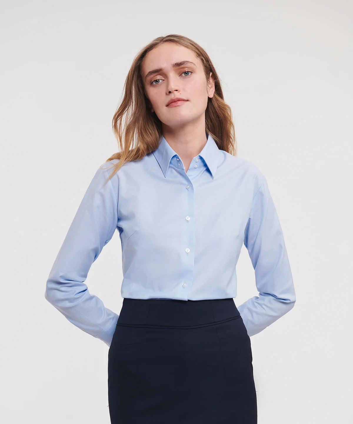 Women's long sleeve easycare Oxford shirt