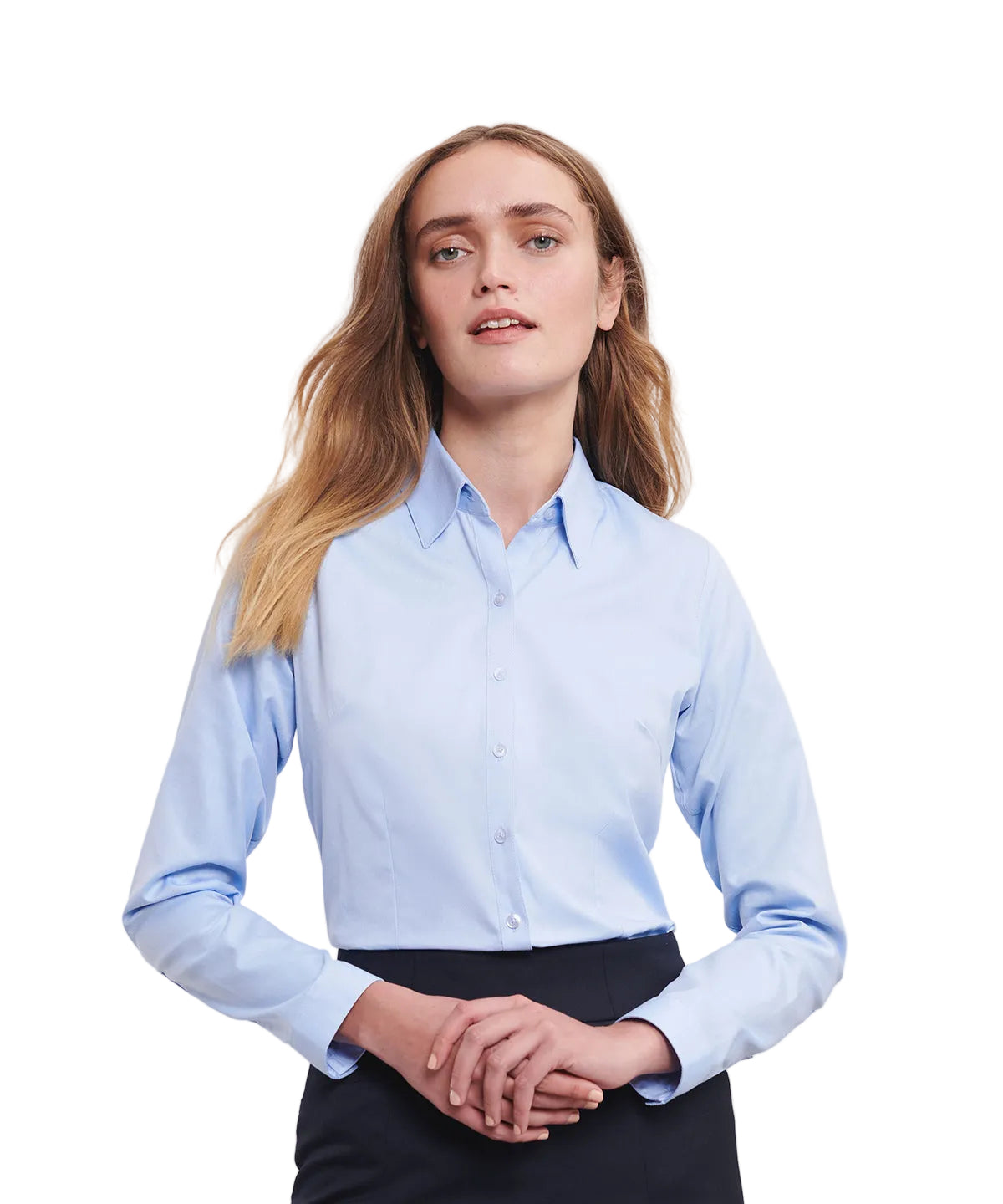 Women's Long Sleeve Herringbone Shirt