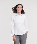 Women's Long Sleeve Herringbone Shirt
