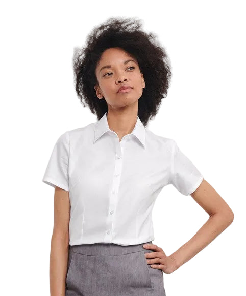 Women's Short Sleeve Herringbone Shirt