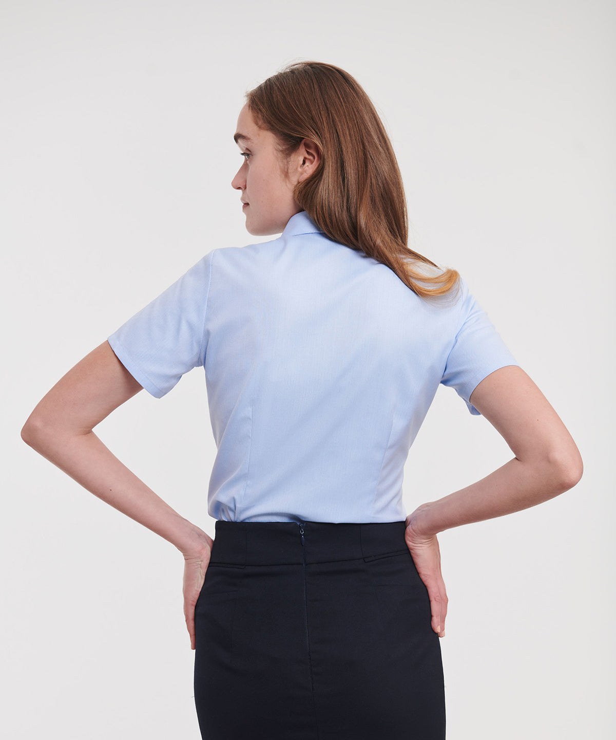 Women's Short Sleeve Herringbone Shirt