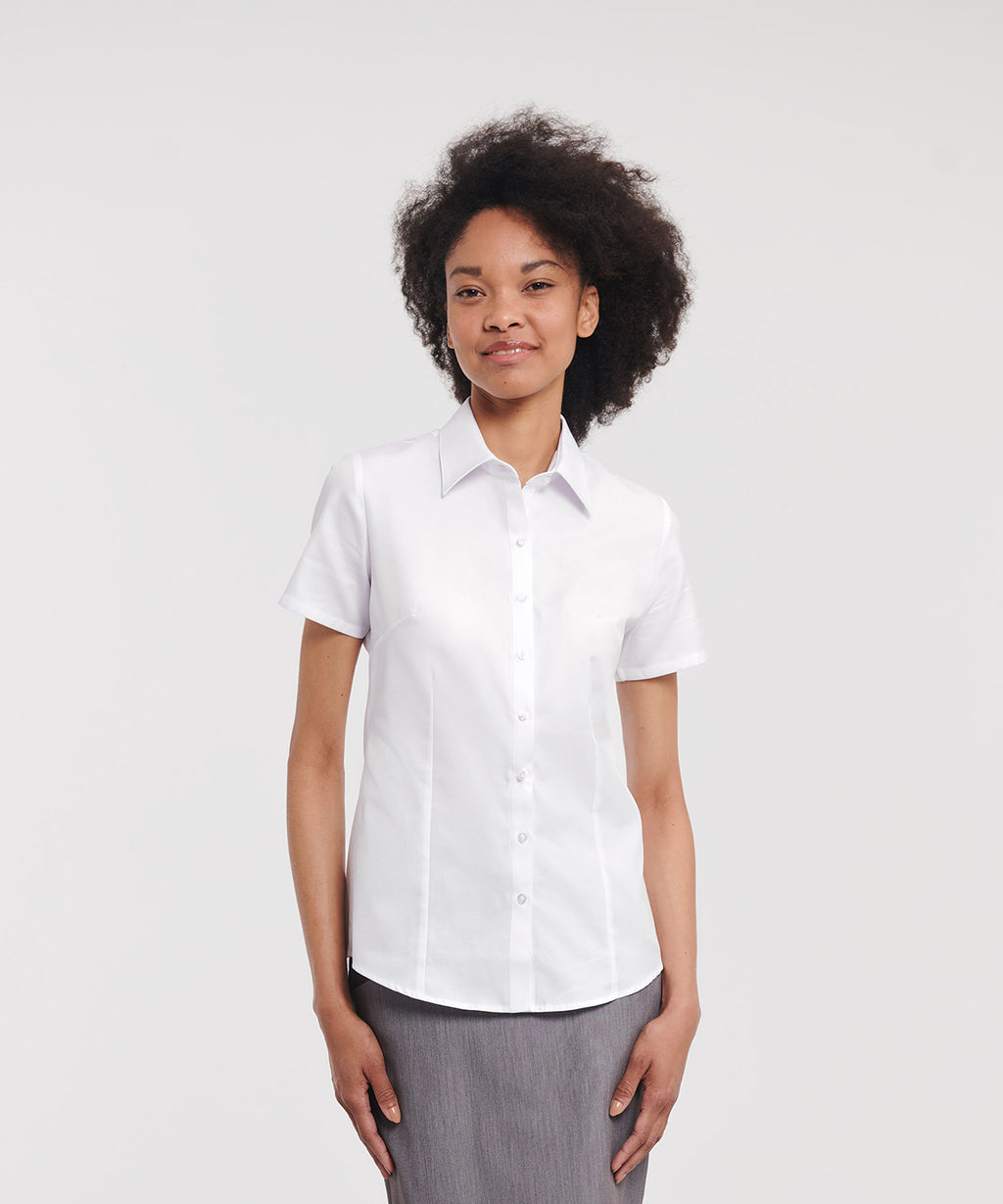 Women's Short Sleeve Herringbone Shirt