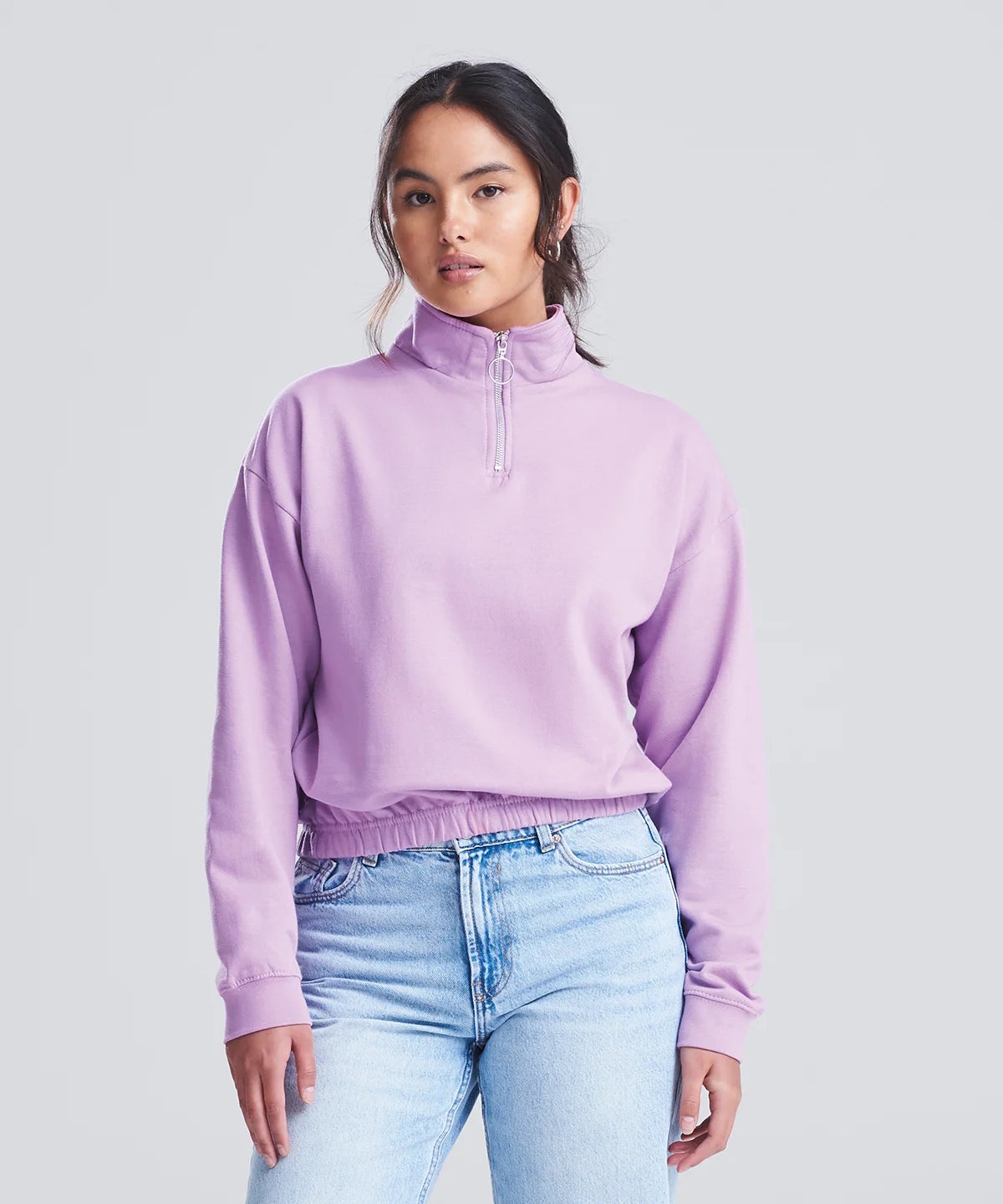 Women's cropped ¼-zip sweat