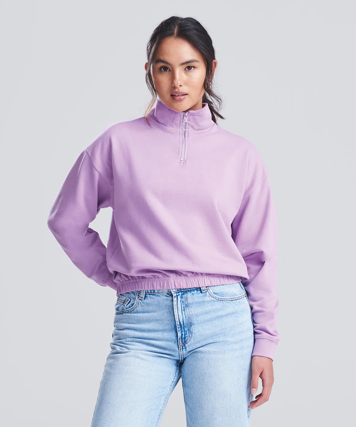 Women's cropped ¼-zip sweat