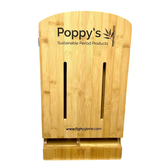 Poppy's Bamboo Period Product Dispenser (Flat Bottom / Standing)
