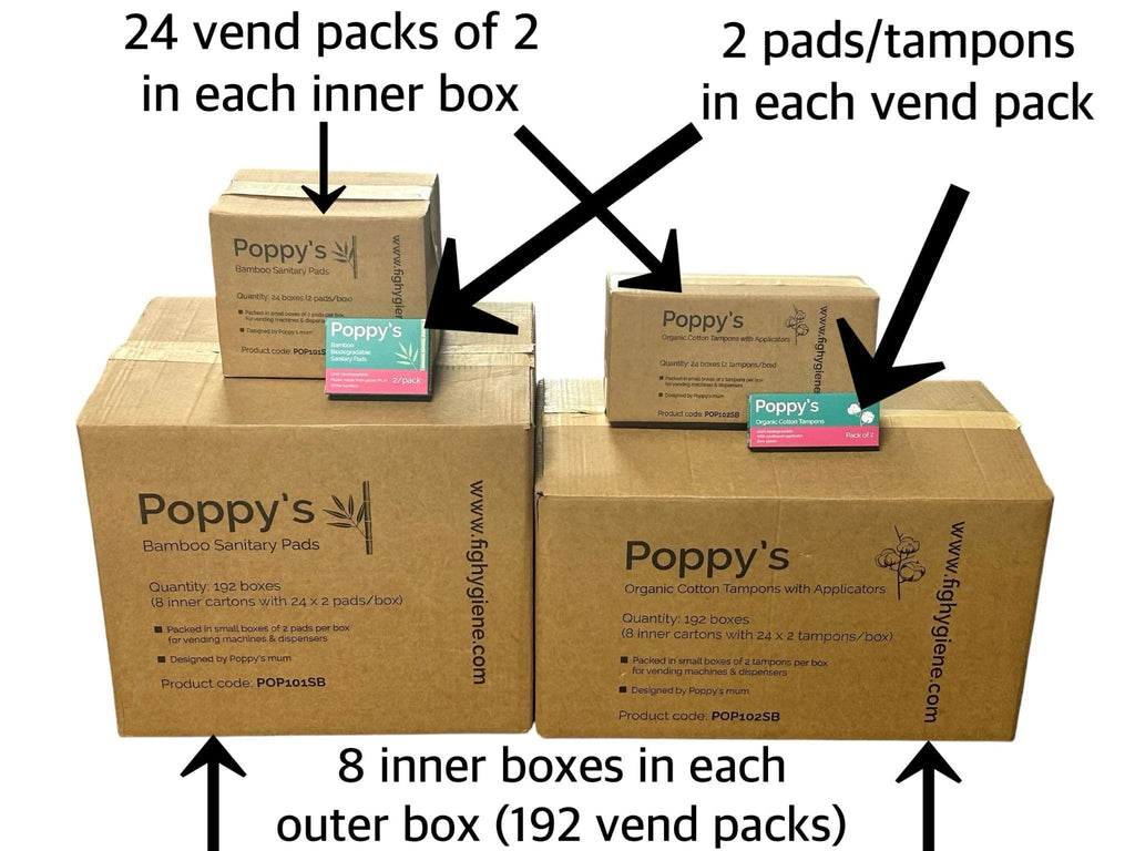Poppys Bamboo Biodegradable Sanitary Pads