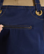 ‘Barley’ Contrast Stitch Bib Apron