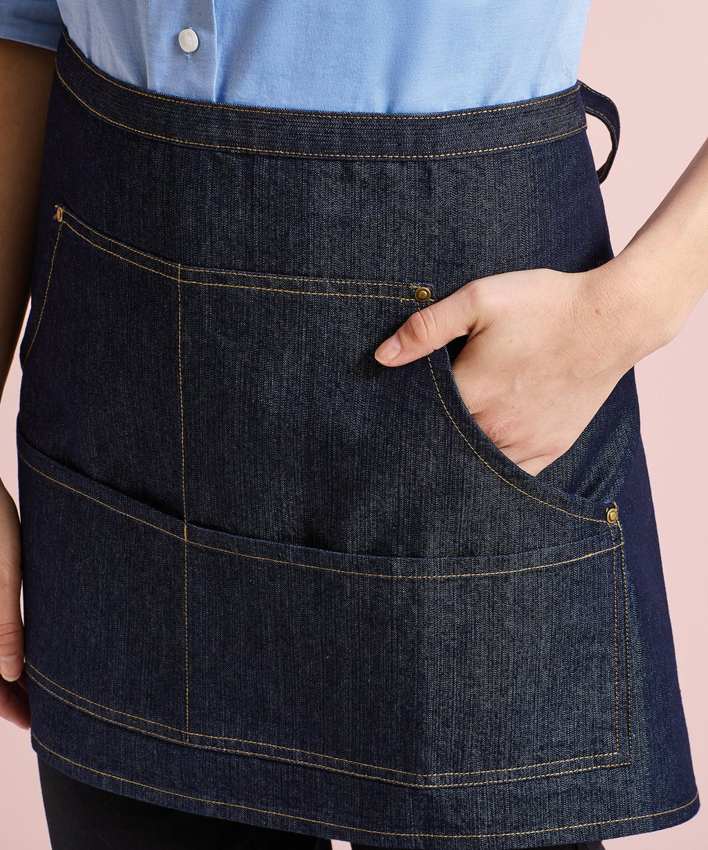 Jeans stitch denim waist apron