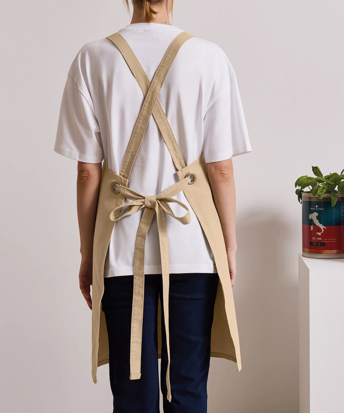 Cross back 'barista' bib apron