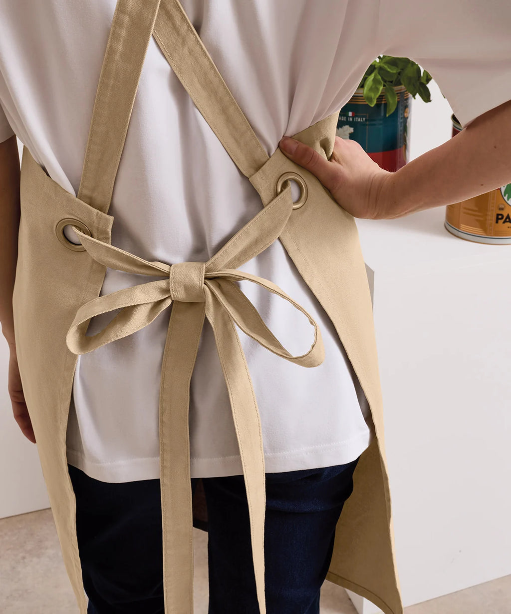 Cross back 'barista' bib apron