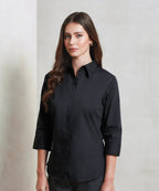 Women's ¾ sleeve poplin blouse