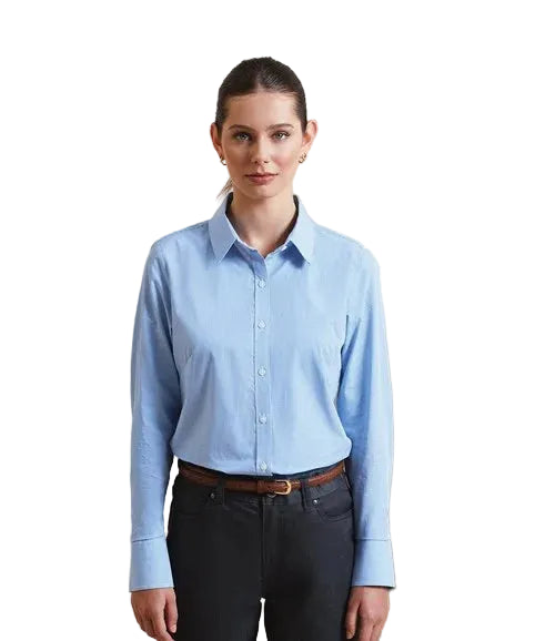 Women's Microcheck Cotton Shirt