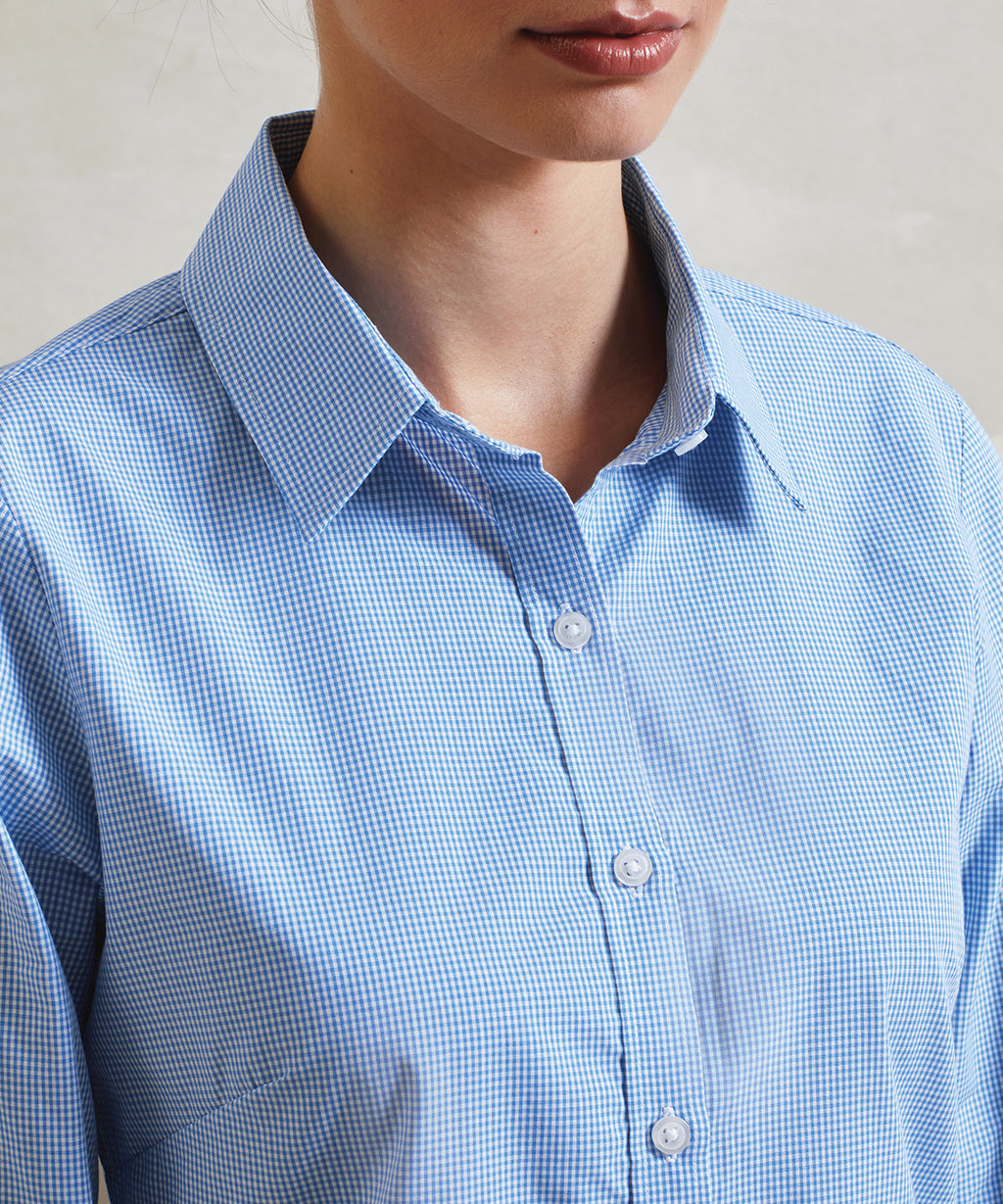 Women's Microcheck Cotton Shirt