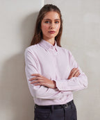 Women's Cotton-Rich Oxford Stripes Blouse