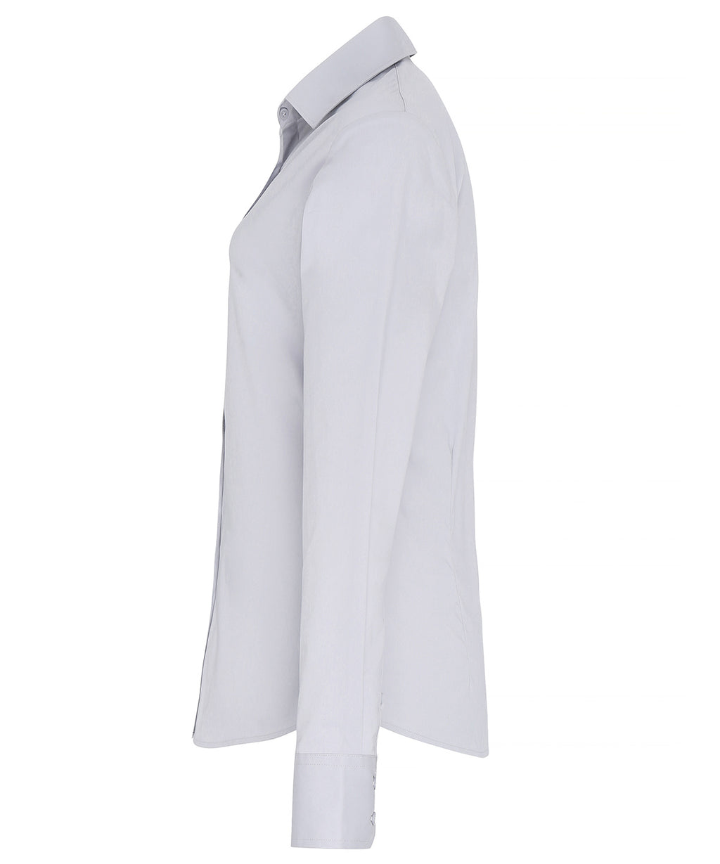 Women's Stretch Fit Cotton Poplin Long Sleeve Blouse