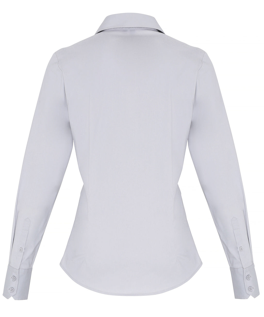 Women's Stretch Fit Cotton Poplin Long Sleeve Blouse
