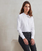 Women's banded collar 'grandad' shirt