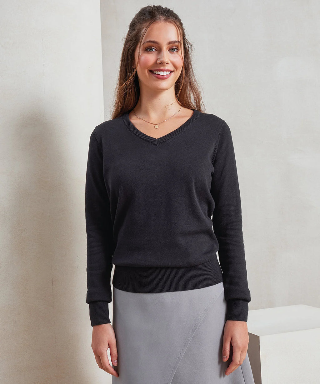Women's V-Neck Knitted Sweater