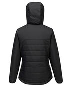 Women’s professional hooded insulated baffle jacket